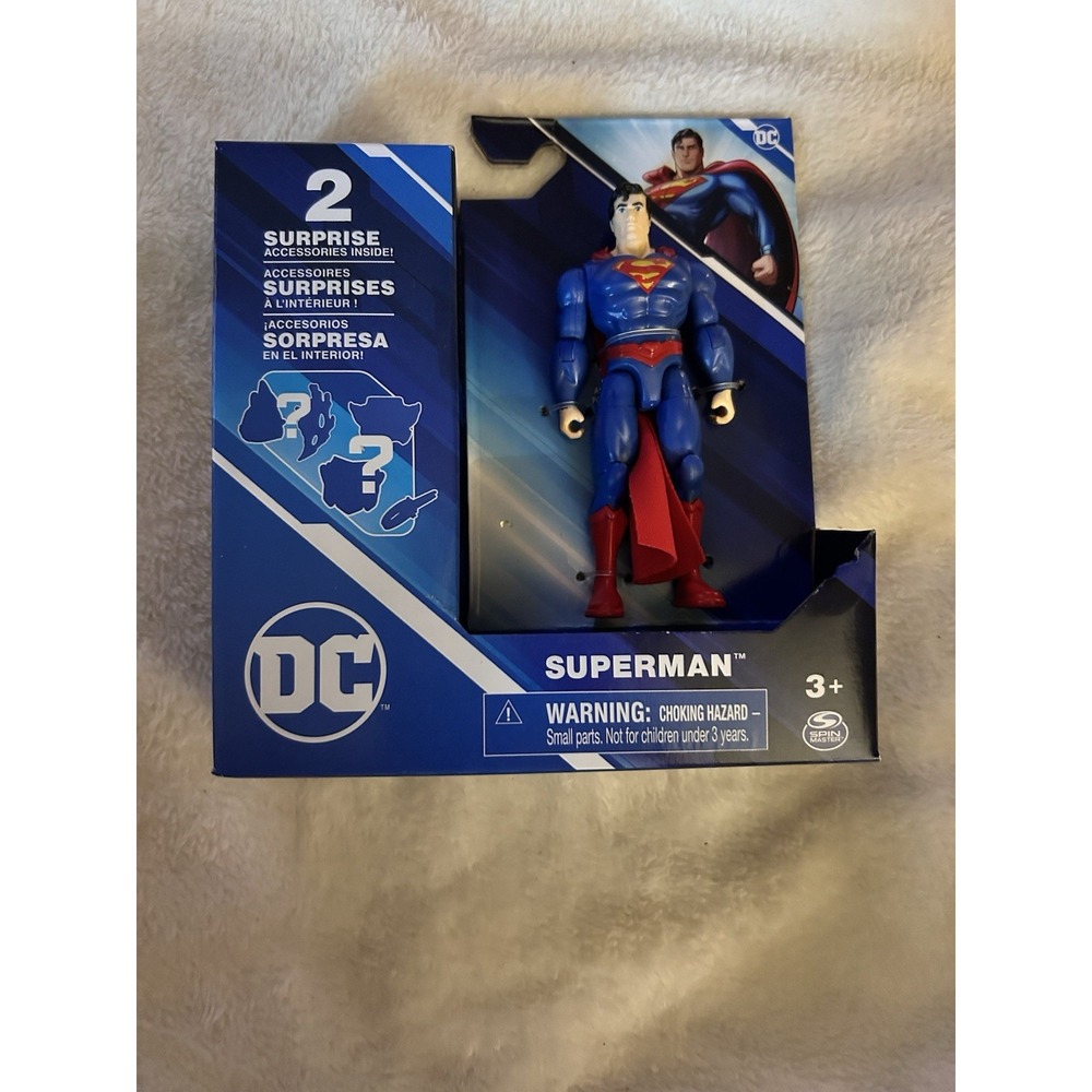 Spin Master Superman With Cape 4" Inch DC 2 Surprise‎ NEW